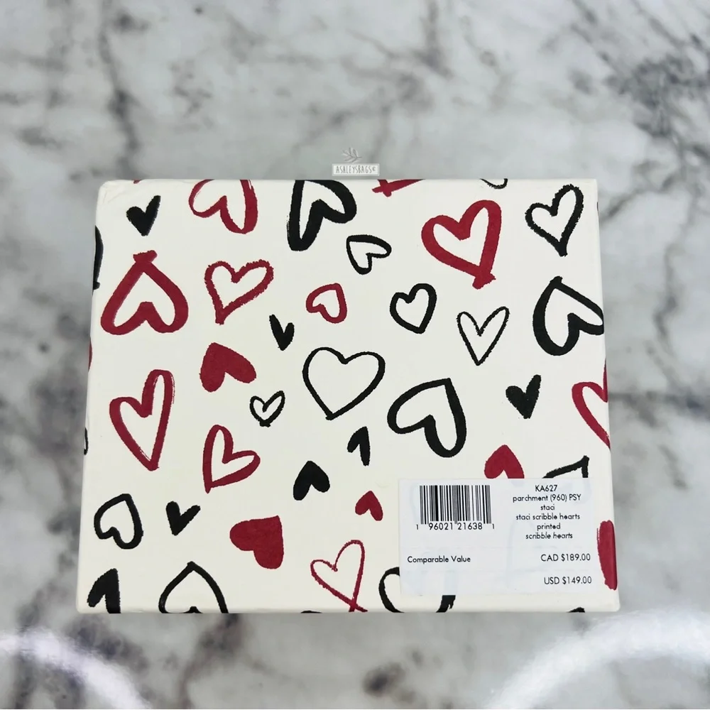 Kate Spade Scribble Heart Staci Boxed Jewelry Holder - Picture 12 of 12